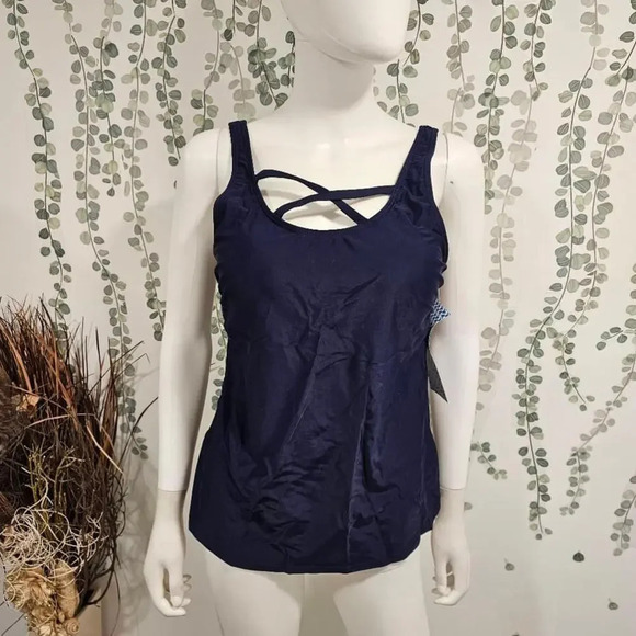 Sun & Sea Blue Swimsuit Size 12 - Picture 2 of 10